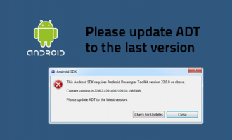This Android SDK requires Android Developer Toolkit version 23.0.0 or above.