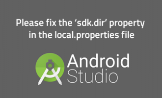 android please fix sdk.dir property in the local.properties file