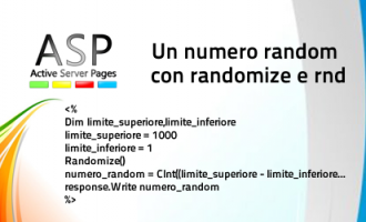 Ottenere un numero random in ASP con Randomize e Rnd