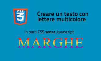 CSS3 - Creare un testo composto da lettere in multicolore