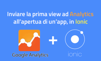 ionic - inviare la prima view a google analytics all'apertura dell'app