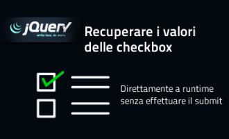 Ottenere i valori delle checkbox selezionate senza il submit con jQuery Ottenere i valori delle checkbox selezionate senza il submit con jQuery