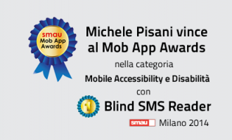 Michele Pisani vincitore del primo premio allo Smau App Awards 2014