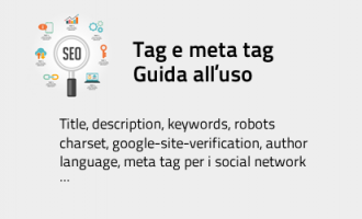 SEO - Tag e meta tag interpretati da google, dai social e da altri client
