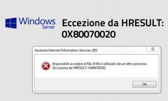 Impossibile accedere al file. Eccezione da HRESULT 0x80070020 Impossibile accedere al file. Eccezione da HRESULT 0x80070020